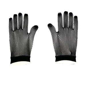 8” Long BLACK FISHNET Gloves ( 0016 ) - Picture 1 of 1