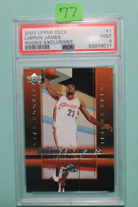 2003 cubierta superior novato exclusivos #1 Lebron James 🏀 PSA9 como nuevo Cavaliers 77 - Imagen 1 de 4