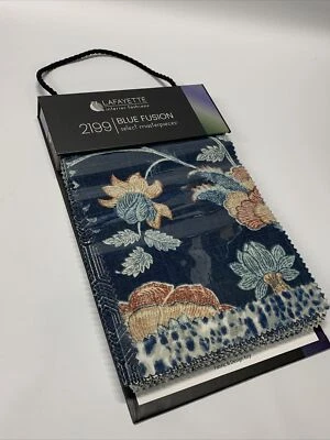 LaFayette Select Masterpieces: Blue Fusion 2199 Fabric Sample Book Patterns Bird - Image 1 of 4