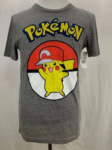 Pokemon Short Sleeve T-Shirt Small Charcoal Snow Gray New With Tags - Picture 1 of 9