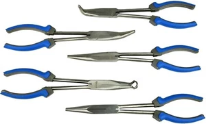 Telefonzange Flachrundzange Spitzzange Zangen Set 5tlg. EXTRA Lang 280mm Zange - Bild 1 von 4