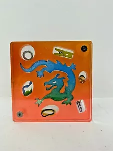 RENZO NUCARA SCULTURA DRAGO ARANCIONE RESINE CRACKING ARTIST - Foto 1 di 2