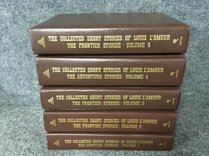 Louis L"Amour Collected Short Stories Vol 1-2-3-4-5 Leatherette Books - Picture 1 of 6