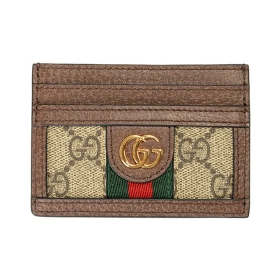 Gucci Leather Trimmed Ophidia GG Card Case - Image 1 of 2