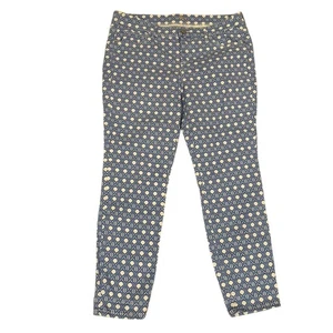 Pantalones capri Tommy Bahama para mujer con estampado geométrico talla 33x28 azul blanco elástico - Imagen 1 de 3