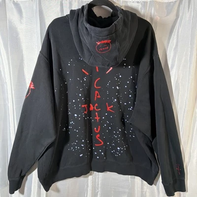 Nike Sportswear Custom Travis Scott Cactus Jack Para hombres 3XL Cremallera Completa Sudadera con Capucha Negra Foto 1 de 4