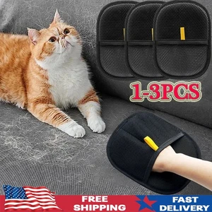 Guantes electrostáticos depilación para mascotas cepillo, guante de aseo de mascotas de doble cara EE. UU. - Imagen 1 de 15