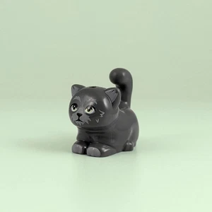 Adorable Grey Fluffy Lego Cat with Green Eyes - Lego Friends - Brand New - Picture 1 of 4