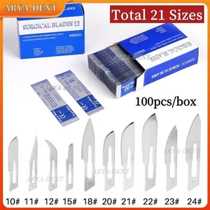 100pcs/box Dental Medical Surgical Scalpel Sterilized Blade Carbon Steel Blades - Picture 1 of 45