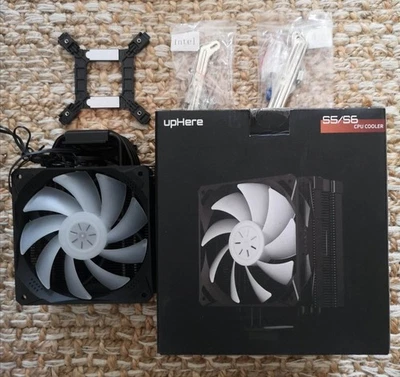 Uphere Black Cpu Cooler 5 Heat Pipes Pwm Fan Cpu Fan Intel Lga 120MM Common Use - Image 1 of 2