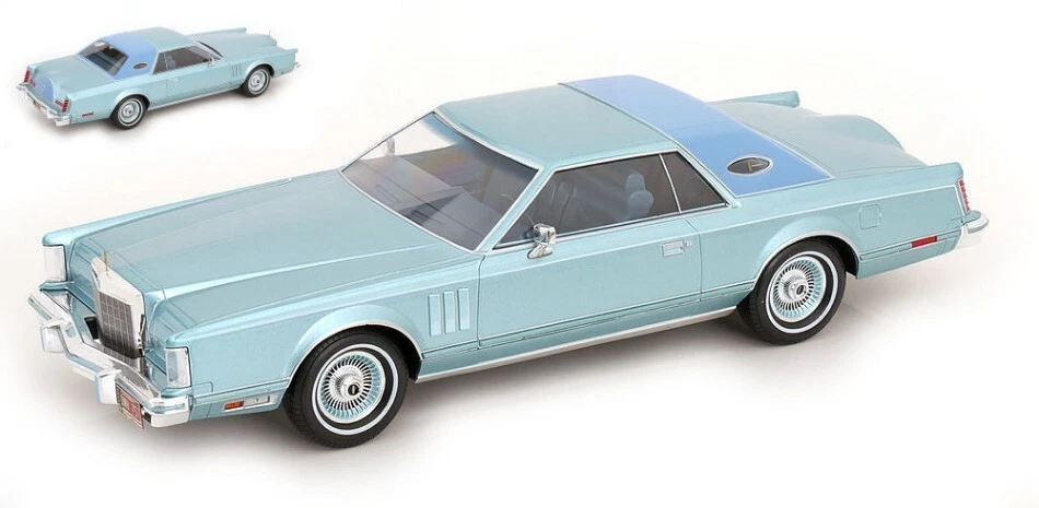 LINCOLN CONTINENTAL MARK V 1978 LIGHT BLUE 1:18 - Immagine 1 di 1