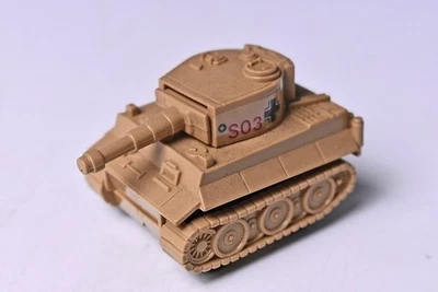 Combat Choro Q 124 TIGER-1 GERMAN TANK NO.C-13 Sand Brown German Army 1980s - Image 1 of 4