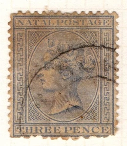 South Africa Natal 1882 1889 Queen Victoria 3d Three Pence grey SG101 Used - Picture 1 of 1