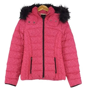 Hollister Women Jacket Pink Casual Hooded Uq7 Size XS - Picture 1 of 7