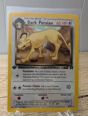 1st Edition Dark Persian - Team Rocket - #42/82 - Vintage Pokemon Card 2000 WOTC - Image 1 of 2