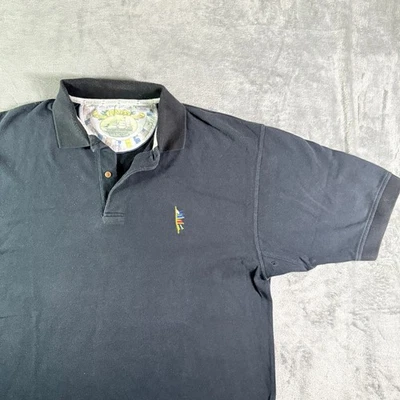 De Colección Camisa Polo Pusser's Negra Algodón Manga Corta Para Hombre Talla L Equipo de Vela Foto 1 de 4