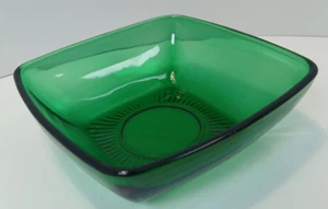Vintage Anchor Hocking Fire King Forest Green Charm Dessert Bowl - Picture 1 of 4
