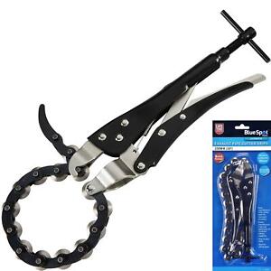 BlueSpot 250mm Exhaust Pipe Cutter Grips Chain Lock-grip Plier Tool Wrench 10"