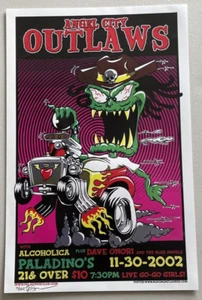 2002 Angel City Outlaws Concert Poster Signed and numbered # 19/20, 11" X 17" - Picture 1 of 11
