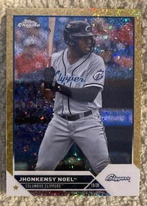 2023 TOPPS CHROME Pro Debut JHONKENSY NOEL 05/50 GOLD  Speckle Indians CLEVELAND - Picture 1 of 3