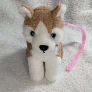 UNSERE GENERATION BATAT BRAUN & WEISS HUSKY WELPE PLÜSCHTIER MIT ROSA KRAGEN - Bild 1 von 8