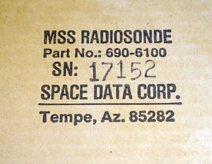 Radiosonda, Space Data Corp. Nuevo de Lote Antiguo desde 1988. Nuevo en caja Space Data Corp. - Imagen 1 de 9