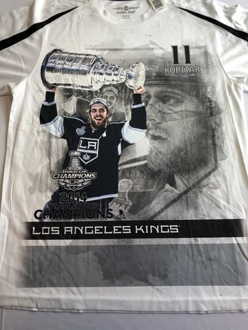 NWT LA KINGS Anze Kopitar 2014 Stanley Cup Championship Shirt Kewl-Dry Men's M Cover