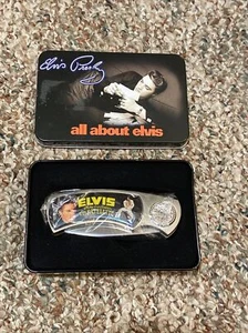 Elvis Presley ALL ABOUT ELVIS Collectible Pocket Knife in Tin - Picture 1 of 4