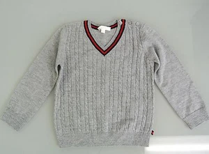 New Authentic Gucci Kids Long Sleeve V-Neck Sweater Top w/Web, 6-9 Month, 270241 - Picture 1 of 6