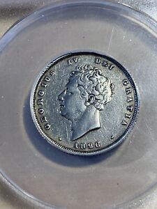 1826 Great Britain 1 Shilling Silver Coin Graded XF40 by ANACS b 