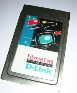 Vintage D-Link PCMCIA Ethernet LAN PC Card DE-650 without Dongle Cable - Picture 1 of 1