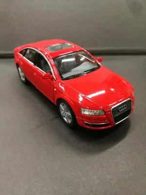 Audi A6 Rosso Kinsmart Auto Giocattolo Modello 1/38 Scala Diecast Metallo Nuovo - Immagine 1 di 2