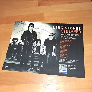THE ROLLING STONES STRIPPED original 1995 A4 magazine promo advert artwork rock - Imagen 1 de 12