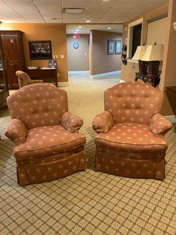 Flower bouquet patterned Arm Chair Pair Cover