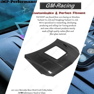 Carbon iMP Performance Hood w/Glass For 2011-2017 Mercedes Benz W218 C218 CLS63 - Picture 1 of 24