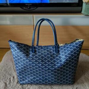 Goyard Tote Bag Hnad Bag Shoulder Bag Ladies Remade Goods Blue Pvc