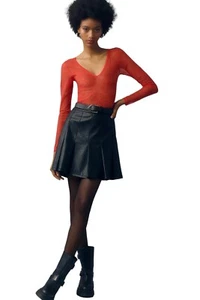 Anthropologie Red Lace Long Sleeve Bodysuit NWT RRP £80 Size M 10 12 Designer