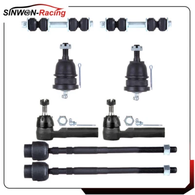 8Pcs For 1985-1992 Cadillac Fleetwood FWD Suspension Ball Joint Tie Rod Ends Kit - Image 1 of 4