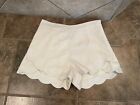 NWT Alya Francesca’s Scalloped Classic Line Taupe Honey S Shorts (=) Retail $38