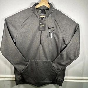 NIKE THERMA 1/4 QUARTER ZIP PULL-OVER JACKET 800185-071 Heather Gray Large - Picture 1 of 5