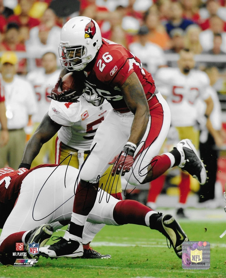 Fotografia autografada 8x10" licenciada pela NFL de Chris Wells - Imagem 1 de 1