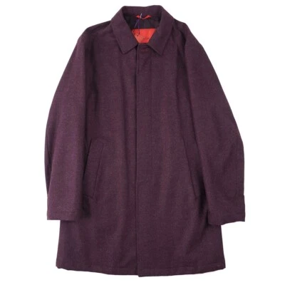 Abrigo de lana de franela suave Isaia con aislamiento acolchado 38R (UE 48) NUEVO CON ETIQUETAS Abrigo Foto 1 de 4