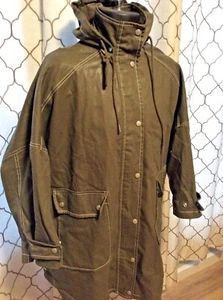 Urban Outfitters Women's  Hooded Longline Anorak Jacket Moss Olive Size XS/S - Picture 1 of 7