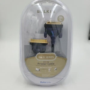 NEW Gold Series 10' 24k Gold Series IEEE 1284 Printer Cable -10ft- FREE SHIPPING - Picture 1 of 6