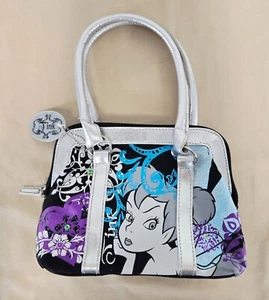 Disney Tinkerbell Tink Black Pink Purse Handbag Pixie Attitude Tinker Bell - Picture 1 of 5