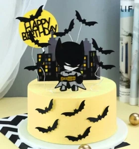 10pcs black Batman topper superheroes cake topper batman cupcake toppers - Picture 1 of 4
