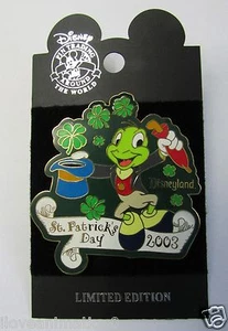 Disney DLR St. Patrick's Day Jiminy Cricket Pin - Picture 1 of 2