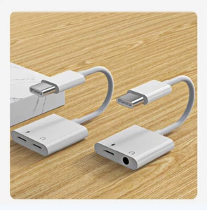 2In1 Type-c to 3.5mm/AUX Headphone Audio Jack Adapter Charge/Call/Line Control - Picture 1 of 14