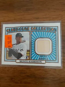 2021 Topps Heritage High Number Clubhouse Collection Monte Harrison Relic #CC-MH - Picture 1 of 1