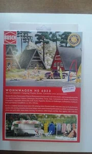 Camping Scene + Caravan Busch 6023 OO/HO Complete Scenery kit - Picture 1 of 3